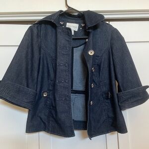 White House black market denim blazer